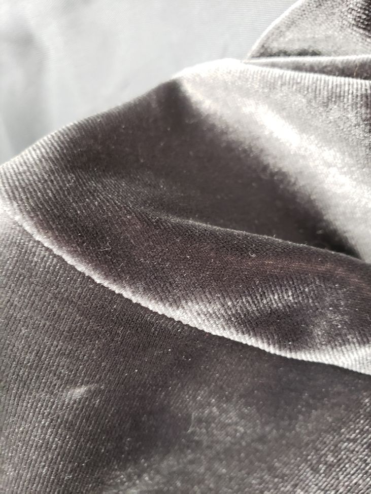 Charcoal Silk Velvet Fabric