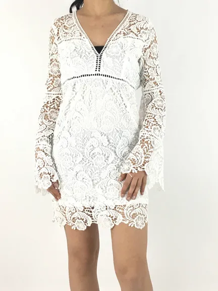 Vestido M Blanco Flores Charlotte Russe | Vestua